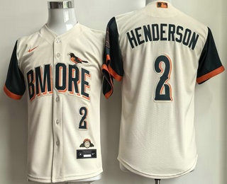 Youth Baltimore Orioles #2 Gunnar Henderson Cream 2026 City Connect Stadium Jersey