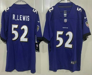 Youth Baltimore Ravens #52 Ray Lewis Limited Purple Vapor Jersey