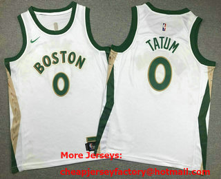 Youth Boston Celtics #0 Jayson Tatum Cream 2023 City Icon Swingman Jersey