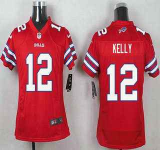 Youth Buffalo Bills #12 Jim Kelly Red 2015 NFL Nike Game Jersey