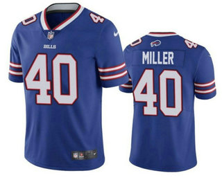 Youth Buffalo Bills #40 Von Miller Royal Vapor Untouchable Limited Stitched Jersey