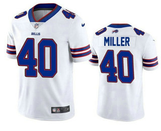 Youth Buffalo Bills #40 Von Miller White Vapor Untouchable Limited Stitched Jersey