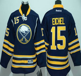Youth Buffalo Sabres #15 Jack Eichel Home Navy Blue NHL Reebok Jersey