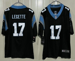 Youth Carolina Panthers #17 Xavier Legette Limited Black Vapor Jersey