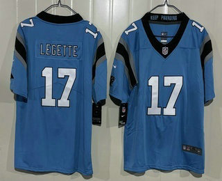 Youth Carolina Panthers #17 Xavier Legette Limited Blue Vapor Jersey