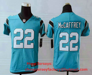 Youth Carolina Panthers #22 Christian McCaffrey Blue 2017 Vapor Untouchable Stitched NFL Nike Limited Jersey