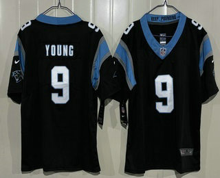 Youth Carolina Panthers #9 Bryce Young Limited Black Vapor Jersey