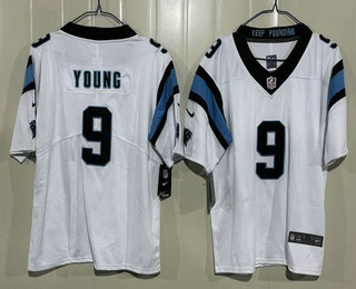 Youth Carolina Panthers #9 Bryce Young Limited White Vapor Jersey