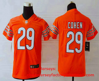 Youth Chicago Bears #29 Tarik Cohen Orange 2017 Vapor Untouchable Stitched NFL Nike Limited Jersey
