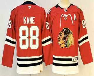 Youth Chicago Blackhawks #88 Patrick Kane Red 100th Anniversary Stitched Jersey