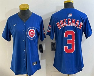 Youth Chicago Cubs #3 Alex Bregman Royal Limited Jersey