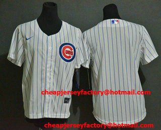 Youth Chicago Cubs Blank White Stitched MLB Cool Base Nike Jersey