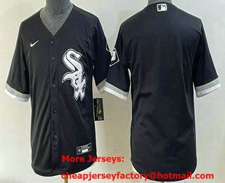 Youth Chicago White Sox Blank Black Cool Base Jersey