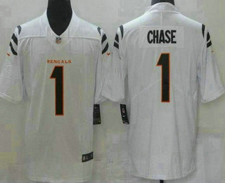 Youth Cincinnati Bengals #1 JaMarr Chase Limited White Vapor Jersey