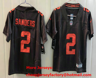 Youth Cleveland Browns #2 Shedeur Sanders Limited Brown Alternate Vapor Jersey