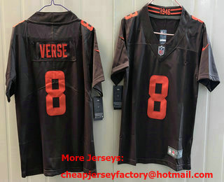 Youth Cleveland Browns #8 Jared Verse Limited Brown Alternate Vapor Jersey