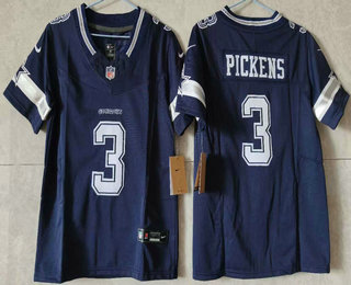 Youth Dallas Cowboys #3 George Pickens Limited Navy FUSE Vapor Jersey