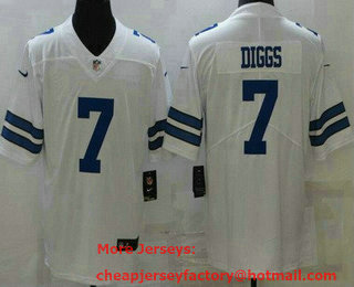 Youth Dallas Cowboys #7 Trevon Diggs Limited White Vapor Jersey