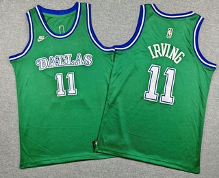 Youth Dallas Mavericks #11 Kyrie Irving Green Classic Swingman Jersey
