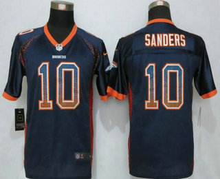 Youth Denver Broncos #10 Emmanuel Sanders Navy Blue Drift Fashion NFL Nike Jersey