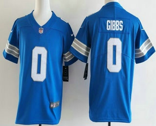 Youth Detroit Lions #0 Jahmyr Gibbs Limited Blue Vapor Jersey
