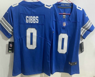 Youth Detroit Lions #0 Jahmyr Gibbs Limited Blue Vapor Jersey