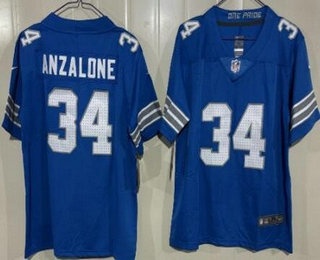 Youth Detroit Lions #34 Alex Anzalone Limited Blue Vapor Jersey