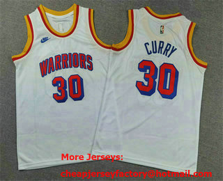 Youth Golden State Warriors #30 Stephen Curry White 2024 Classic Edition Swingman Stitched Jersey