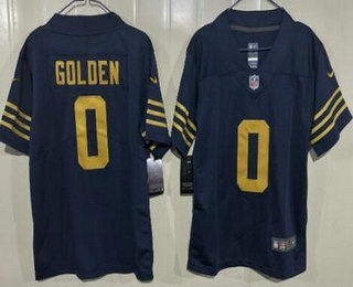 Youth Green Bay Packers #0 Matthew Golden Limited Navy Vapor Jersey