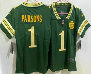 Youth Green Bay Packers #1 Micah Parsons Green 2026 FUSE Rivalries Collection Limited Stitched Jersey