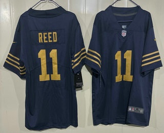 Youth Green Bay Packers #11 Jayden Reed Limited Navy Vapor Jersey