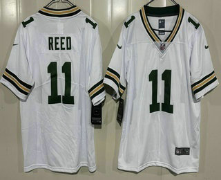 Youth Green Bay Packers #11 Jayden Reed Limited White Vapor Jersey