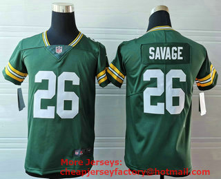 Youth Green Bay Packers #26 Darnell Savage Jr Green 2017 Vapor Untouchable Stitched NFL Nike Limited Jersey