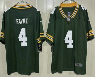 Youth Green Bay Packers #4 Brett Favre Limited Green Vapor Jersey