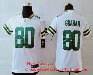 Youth Green Bay Packers #80 Jimmy Graham White 2017 Vapor Untouchable Stitched NFL Nike Limited Jersey