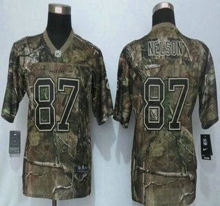 Youth Green Bay Packers #87 Jordy Nelson Nike Realtree Camo Elite Jersey