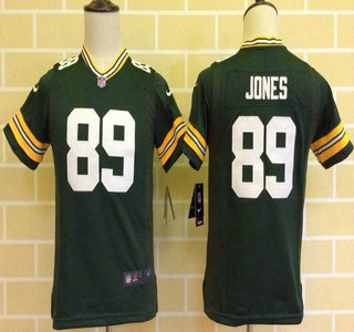 Youth Green Bay Packers #89 James Jones Green Team Color NFL Nike Game Jersey