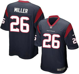 Youth Houston Texans #26 Lamar Miller Navy Blue Team Color NFL Nike Game Jersey