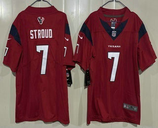 Youth Houston Texans #7 CJ Stroud Limited Red Vapor Jersey