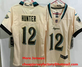 Youth Jacksonville Jaguars #12 Travis Hunter Cream 2026 Vapor Rivalries Collection Limited Stitched Jersey