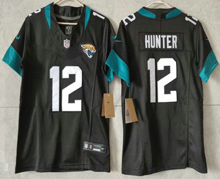 Youth Jacksonville Jaguars #12 Travis Hunter Limited FUSE Black Vapor Jersey