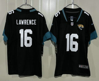 Youth Jacksonville Jaguars #16 Trevor Lawrence Limited Black Vapor Jersey