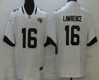 Youth Jacksonville Jaguars #16 Trevor Lawrence Limited White Vapor Jersey