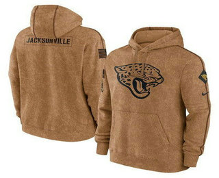 Youth Jacksonville Jaguars Brown 2023 Salute To Service Club Pullover Hoodie