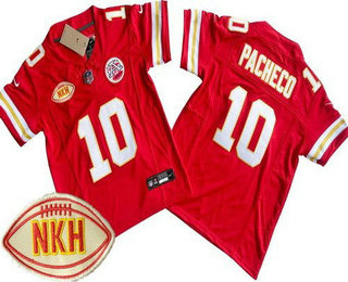 Youth Kansas City Chiefs #10 Isiah Pacheco Limited Red NKH FUSE Vapor Jersey