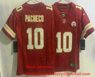 Youth Kansas City Chiefs #10 Isiah Pacheco Red Vapor Untouchable Limited Stitched Football Jersey