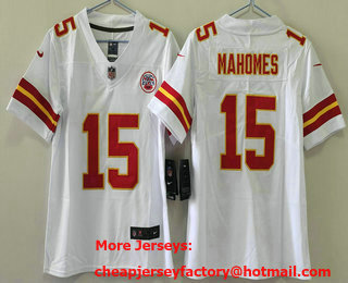 Youth Kansas City Chiefs #15 Patrick Mahomes White 2017 Vapor Stitched Nike Limited Jersey