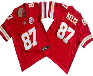 Youth Kansas City Chiefs #87 Travis Kelce Limited Red FUSE Vapor Jersey