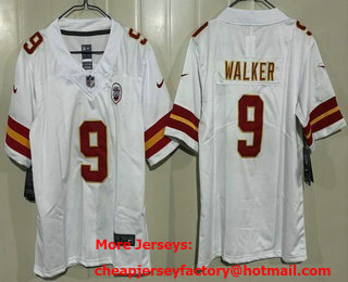 Youth Kansas City Chiefs #9 Kenneth Walker III Limited White Vapor Jersey