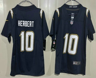 Youth Los Angeles Chargers #10 Justin Herbert Limited Navy Vapor Jersey
